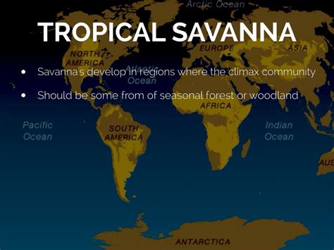 Tropical Savanna World Map