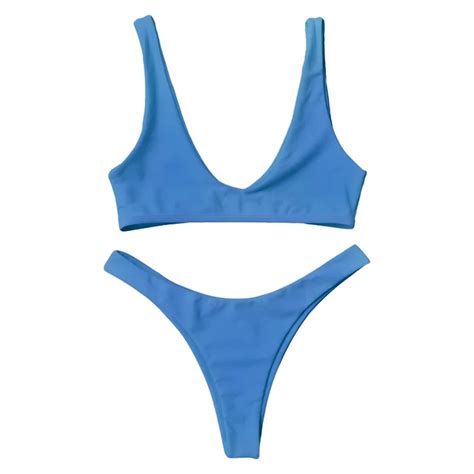 Aliexpress Buy LANGSTAR Bikini Swimwear Women High Cut Swimsuit