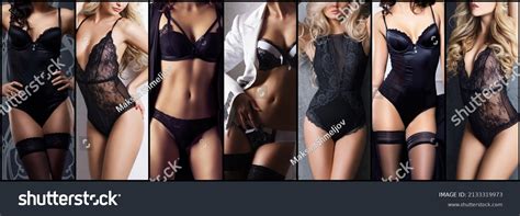 Set Photos Beautiful Sexy Women Lingerie Stock Photo 2133319973 Shutterstock