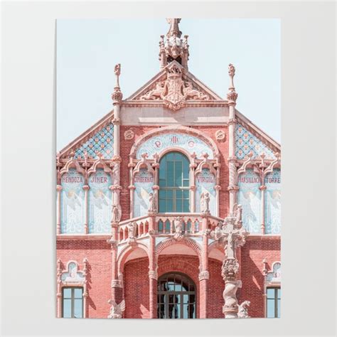 Hospital Of Barcelona Sant Pau Facade Print, Modernist Architecture ...