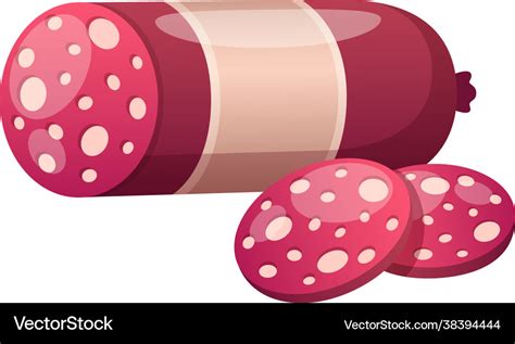 Cartoon salami Royalty Free Vector Image - VectorStock