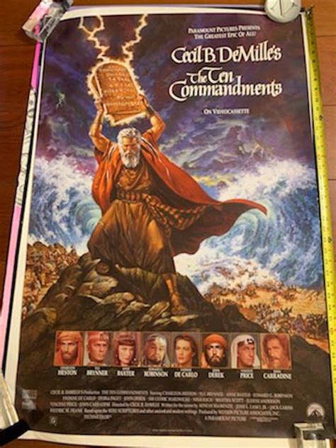 1990 The Ten Commandments Movie Poster Classic Movie Posters Original