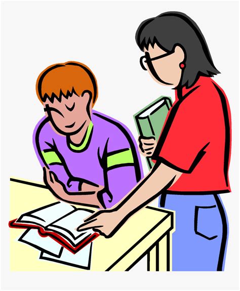 North Arlington Library Welcome - Teacher Helping Student Clipart, HD ...