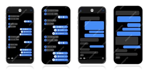 Premium Vector Imessage Interface Texting Mockup Telegram Messenger Flat Vector Message