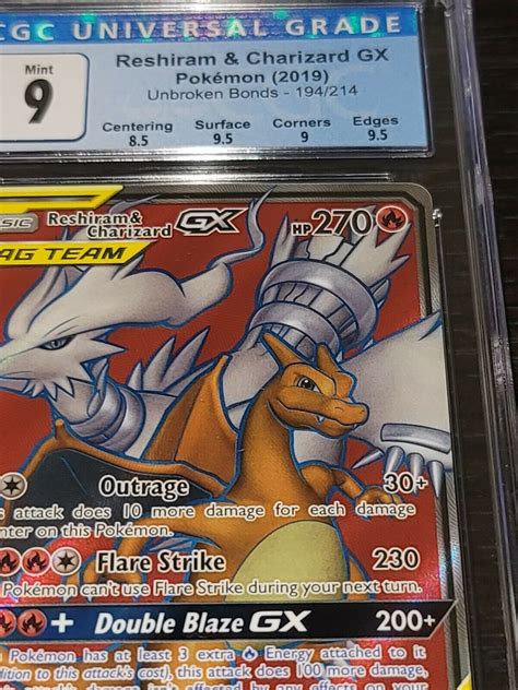 Mavin Pokemon Unbroken Bonds Reshiram Charizard GX 194 Ultra Rare