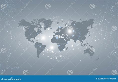 Abstract Global Technology Background Stock Vector Illustration Of