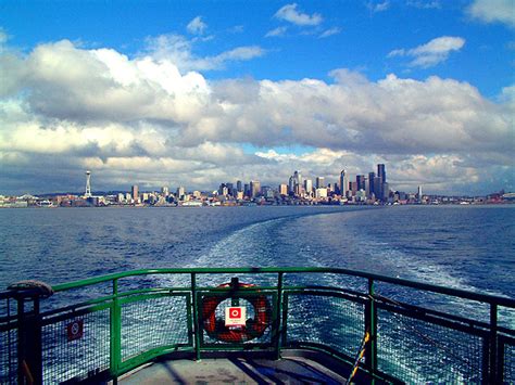 Seattle from Ferry by johnwickart on DeviantArt