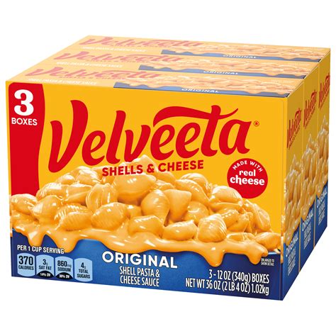 Velveeta Shells And Cheese Original Macaroni And Cheese Dinner 3 Ct