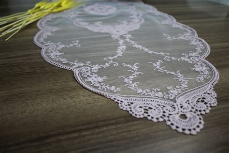 Pink French Lace Table Runner Vintage Style French Tablecloth - Etsy