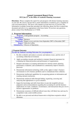 Fillable Online Oregonstate Cob Accounting Program Assessment Report