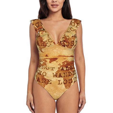 Adobk Not All Those Who Wander Are Lost Print Women S Swimsuits