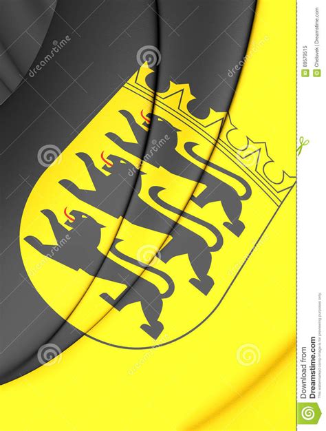 Flag Of Baden Wurttemberg Germany Stock Illustration Illustration