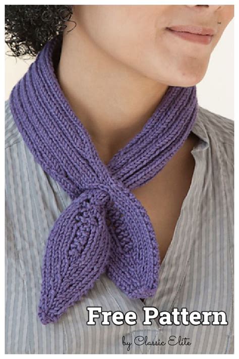 10 Self Fastening Keyhole Scarf Free Knitting Pattern Artofit