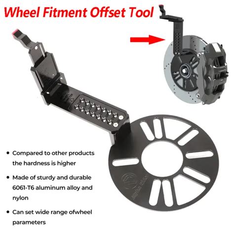 Universal Wheel Fitment Offset Tool Offset Measurement Gauge Hub Tool