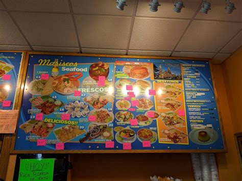 Menu at Tacos Jalisco restaurant, Dodge City