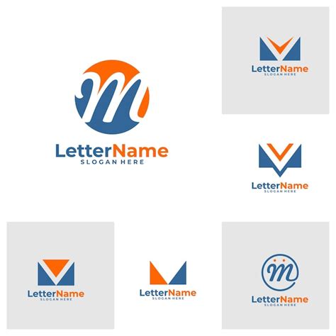 Premium Vector Set Of Modern Letter M Logo Design Vector Creative M