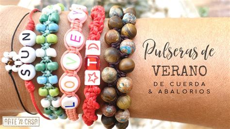 Diy Pulseras De Hilo Y Abalorios Paso A Paso 6 Ideas Faciles Youtube