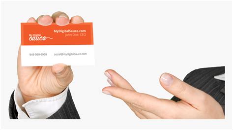 Hand With Businesscard Png Transparent Png Transparent Png Image