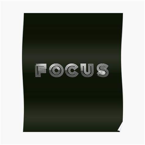 Focus Inspirational Motivational Design Poster For Sale By The90sclothing Redbubble