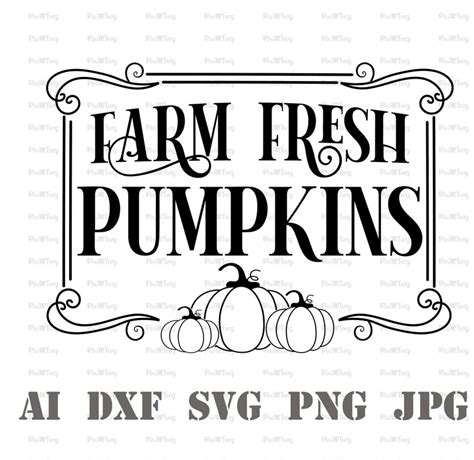 Farm Fresh Pumpkins Svg Hello Fall Svg Fall Sign Etsy