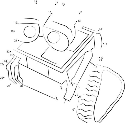 Relier Les Points Wall E Imprimable Gratuit Pour Les serapportantà