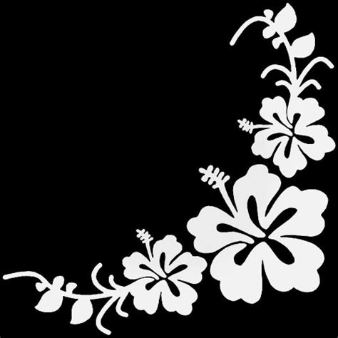 Hawaii Hibiscus Flowers Vinyl Decal Sticker