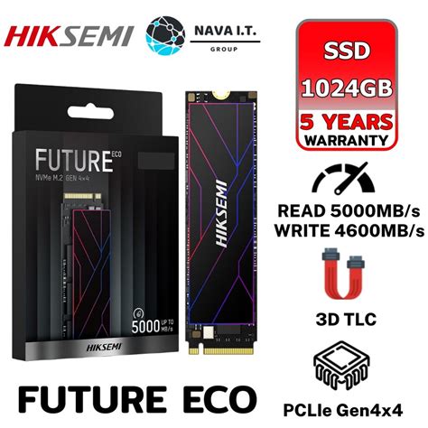 ⚡️กรุงเทพฯด่วน1ชั่วโมง⚡️ Hiksemi Future Eco Series Ssd 1024gb Pcie Gen4 X 4 Nvme Read 5000mb S