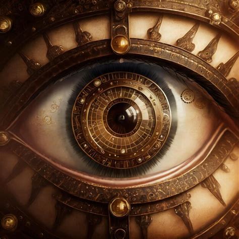 Premium Ai Image Realistic Steampunk Eye High Octane Sharp Center