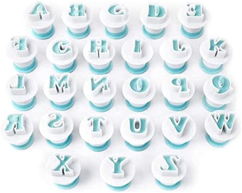 Lot de 150 tampons de l alphabet et 3 emporte pièces en forme de