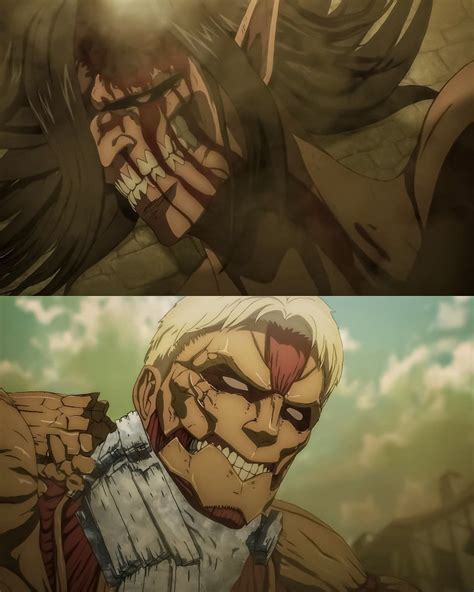 Attack Titan [ Eren Yeager ] Vs Armored Titan [ Reiner Braun