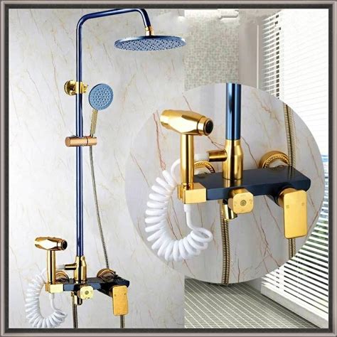 Jual HOT ITEM Shower Set Terbaru Warna Biru Gold Dan Hitam Shower Import Murah Shower Kran