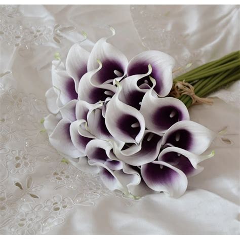 14 Colors Calla Lily Bridal Wedding Bouquets 9 Pieceslot Real Touch