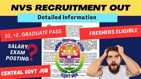 Nvs Recruitment Notification Out Full Details Youtube