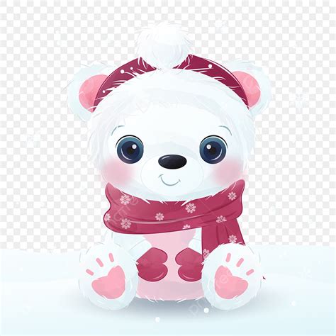 Christmas Greeting Cards Vector Png Images Adorable Polar Bear For