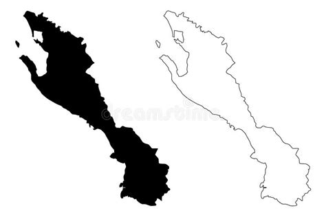 Vlore County Republic of Albania Map Vector Illustration, Scribble ...