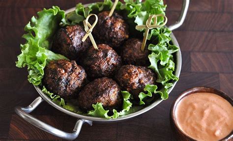 Spiced Lamb Meatballs With Harissa Sauce Recipe D’artagnan Lamb Loin Recipes Veal Chop