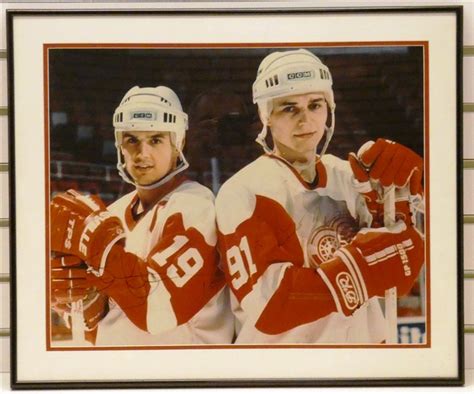 Lot Detail Steve Yzerman Sergei Fedorov Autographed Framed X