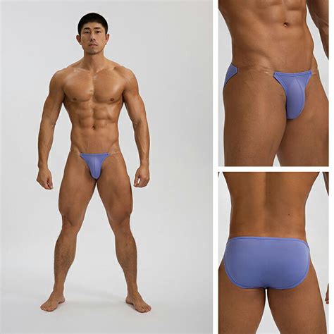 楽天市場GTOPX アイスシルク BIKINI 人気 メンズ ポーチ 透明ウェスト セクシー下着 ローライズ ストレッチ 吸水速乾 柔らかい 通気性 ブリーフinsolent