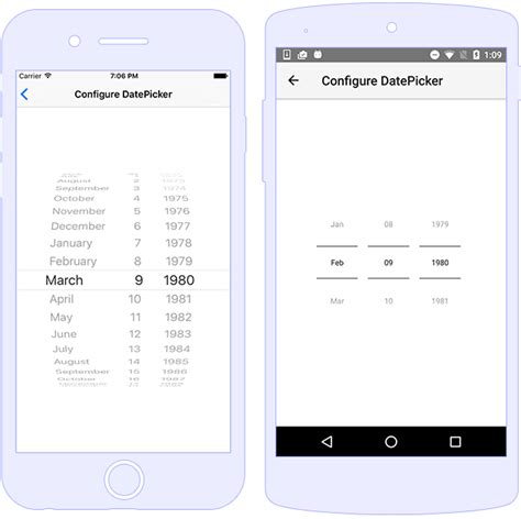 DatePicker NativeScript Docs