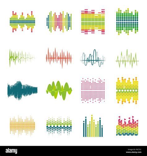 Equalizer Flat Icons Set Stock Vector Image And Art Alamy