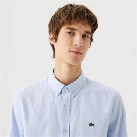 Lacoste Erkek Slim Fit D Meli Yaka Organik Pamuk Mavi G Mlek Ch