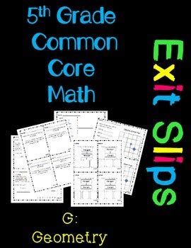 Th Grade Common Core Math Exit Slips Assessment Geometry G By