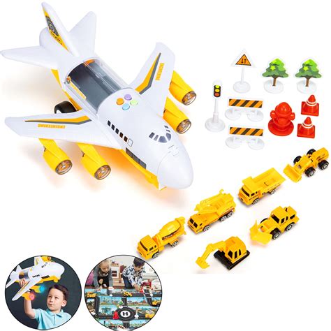 Car Toys Set Children's Airplane Toy with Transport Cargo Airplane and ...