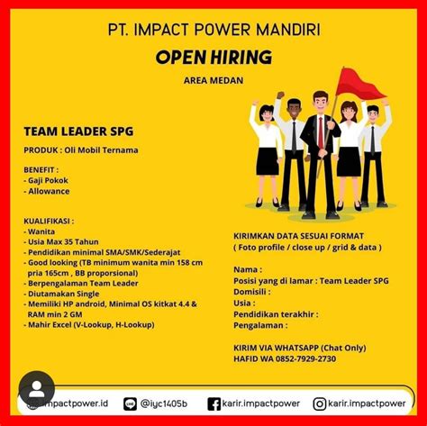 Lowongan Kerja Sma Smk Medan Juli Di Pt Impact Power Mandiri