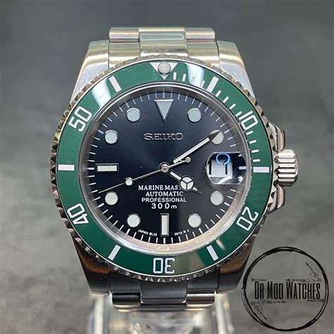 Seiko Submariner Kermit Green Mod Watch Men S Fashion Watches