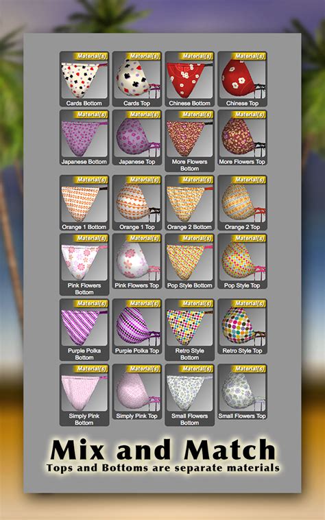 Bayside Textures For V String Bikini Daz D