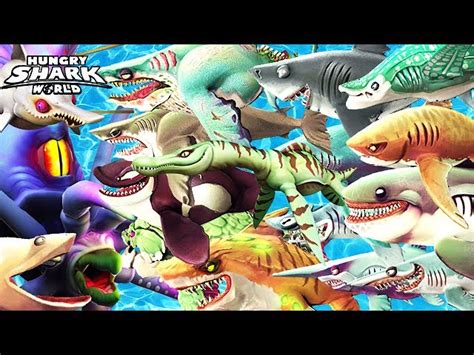 Hungry Shark World All Sharks Vs Colossal Squid Boss Drago Hungryshark World