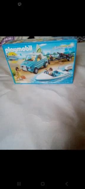 Playmobil Summer Fun Voiture Avec Bateau Et Moteur Submersible Eur