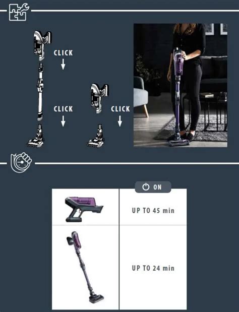 Rowenta RH9639WO Handstick Cordless X Force 8 60 Allergy Instruction Manual