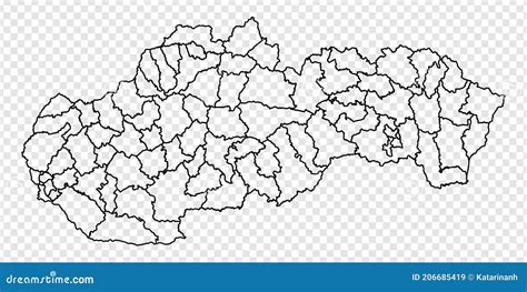 Blank Map Slovakia High Quality Map Of Slovak Republic On Transparent